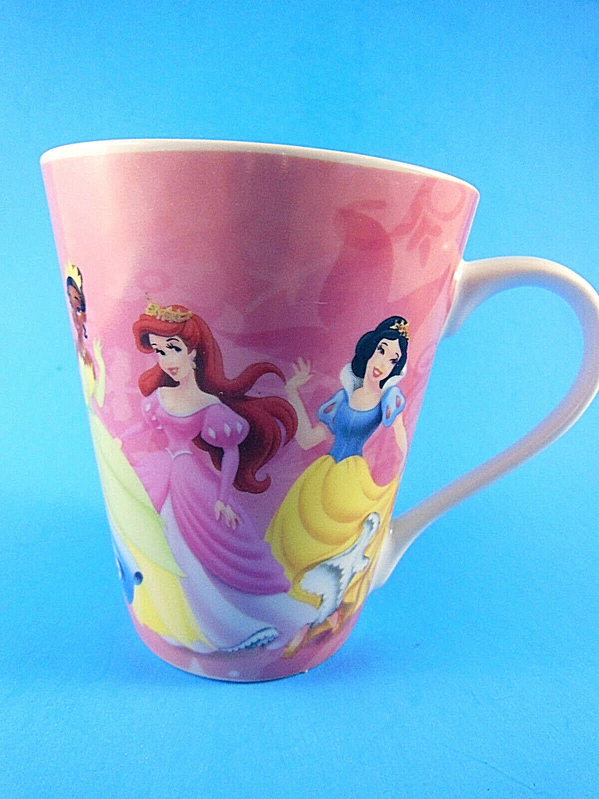 Primary image for Disney Princess Cup Mug with 7 Disney Princesses dancing Aurora Snow white Ariel