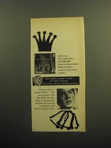 1958 Warner Brothers Record Albums Ad - The King and I; For Whom the Bell Tolls  - $18.49