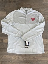 NWT $95: Levelwear Washington Nationals MLB 1/4 Zip Shirt Mens Large Long Sleeve - £30.68 GBP