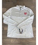 NWT $95: Levelwear Washington Nationals MLB 1/4 Zip Shirt Mens Large Lon... - $52.62 CAD