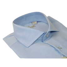 Men's Dress Shirt Christopher Lena 100% Cotton Wrinkle Free C507RSSR Blue Slim image 5