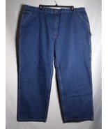 Carhartt Carpenter Men&#39;s Straight Leg Dark Wash Denim Jeans Size 52x30 NWT - £30.41 GBP