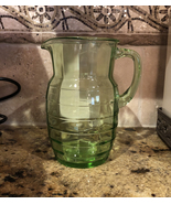 Green Anchor Hocking Depression Glass 8&quot; Water Pitcher - £63.75 GBP
