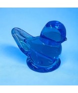 Bluebird of Happiness Hand Blown Art Blue Glass Unverified Signature 2” - £10.02 GBP