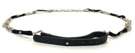 Fashion Chain Belt-Fabric, Metal, Faux Leather - Black/Silver - 34-36 in... - $9.74