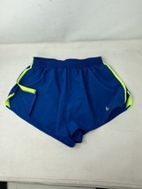 Nike Dri-FIT Running Shorts Womens MEDIUM Blue Brief Lined Athletic Fit Like SM - £14.14 GBP