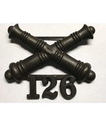 1902-1905, US ARMY ARTILLERY CORPS, BRONZE, 126th FIELD ARTILLERY, COLLA... - $649.65 MXN