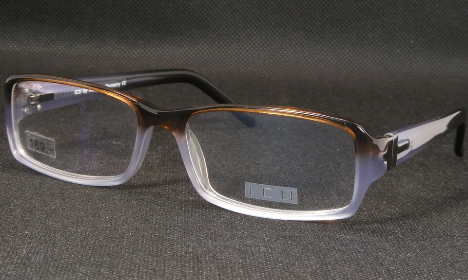 ICU TOP LOOK 8438 3 Transparent Brown Gradient Lavender EYEGLASSES 54-16... - $135.94 CAD