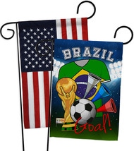 World Cup Brazil Soccer - Impressions Decorative USA - Applique Garden Flags Pac - £24.75 GBP