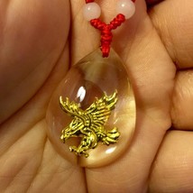 Suspended Gold Eagle Necklace - $56.34 MXN