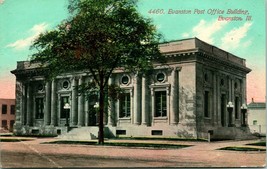 Vtg Postcard 1911 Evanston Post Office Building Evanston Illinois S.H. Knox Pub - £3.06 GBP