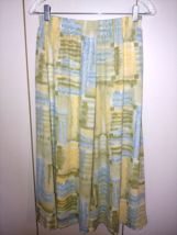 ALFRED DUNNER LADIES MIDI SHEER/LINED SKIRT-10-ELASTIC WAIST-WORN ONCE-NICE - £10.25 GBP