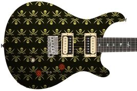 Guitar Skin Axe Wrap/ Pickguard Headstock Re-Skin - Pirate Bay Skull Swo... - $27.71+