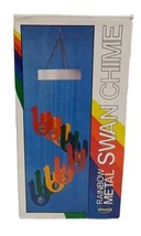 Vintage Rainbow Metal Swan Wind Chime - £9.66 GBP