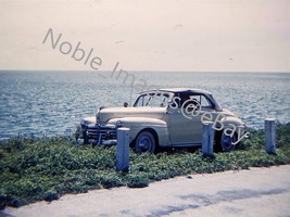 1950 Lake Michigan &#39;47 Ford Deluxe Convertible Chicago Kodachrome 35mm Slide - £4.30 GBP