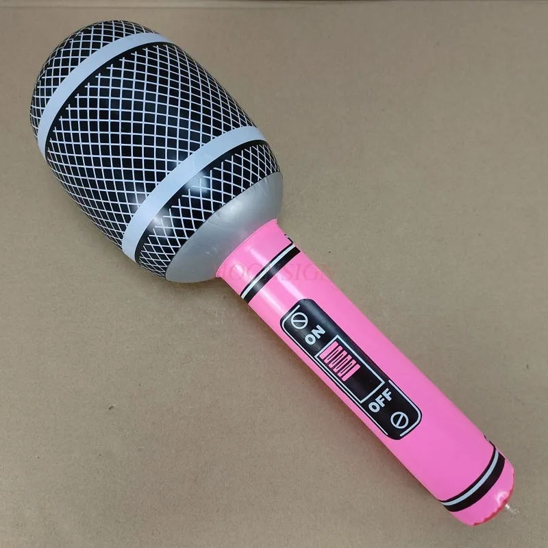 Inflatable Simulation Microphone Receiver Activity Props Karaoke Bar Toy Color - £10.41 GBP