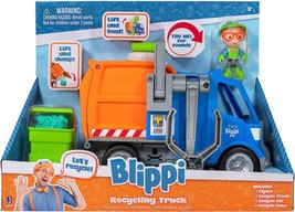 Blippi BLP0035 Talking Recycling Classic Figure Inside Garbage Recycle Truck Toy - £59.03 GBP
