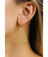 Fashion Earrings Drop Earrings Gold Tone - $271.72 MXN