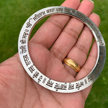 Sikh kara stainless steel mool mantar bani smooth singh kaur chakri kada... - $31.88