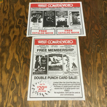Defunct west coast video store VHS rental movie store ad flyer movie pho... - $27.08 CAD