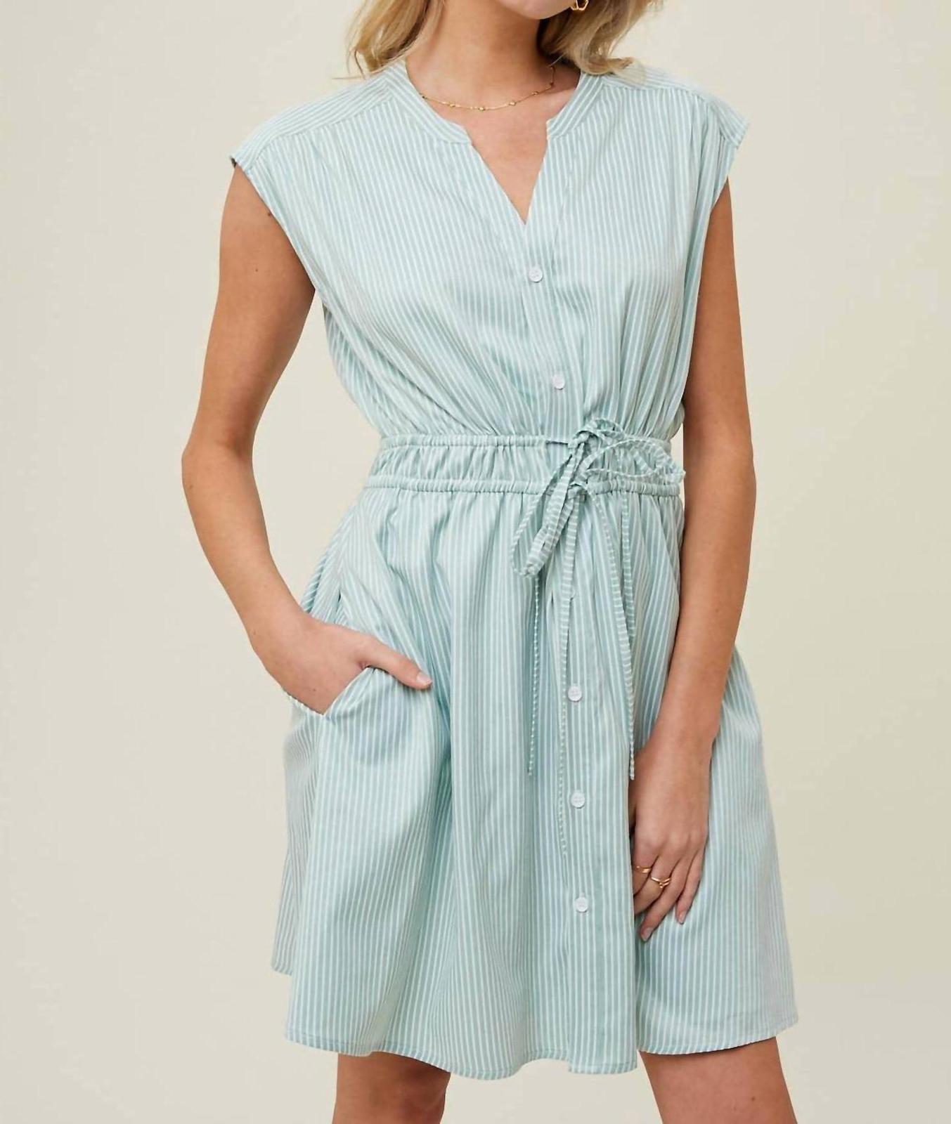 Wishlist Natasha Striped Mini Shirt Dress Size L - $44.55