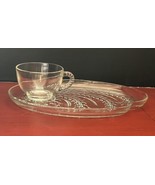 Vtg 1950s Homestead Snack Tray &amp; Cup By Federal Glass - $195.31 MXN