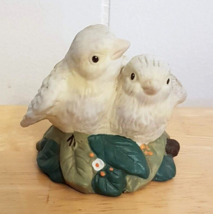 Small White Love Birds Couple Vintage Bisque Porcelain Figurine not Signed - £10.99 GBP