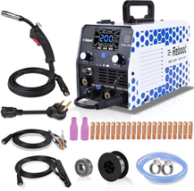 120V 240V 5 in 1 Welding Machine 200Amp MIG Welder, Multiprocess for Gasless Flu - £218.08 GBP