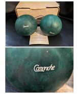 Lot of 2 Duck Candle Pin Bowling Balls Comanche Trophy Rubber Green Pear... - €80,31 EUR