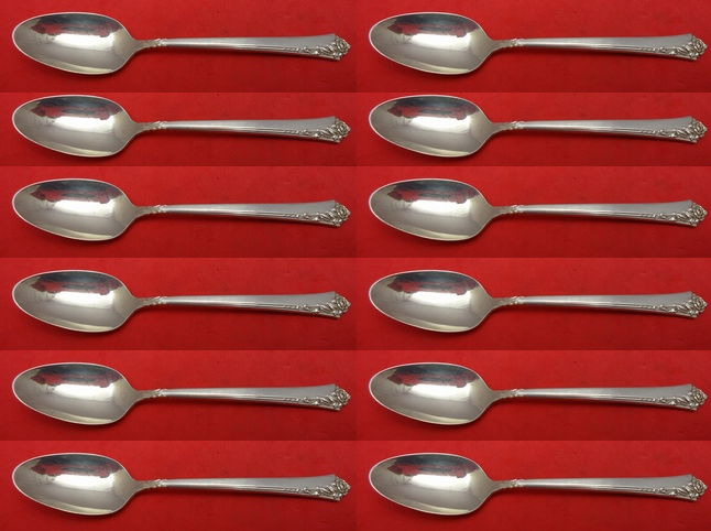 Damask Rose by Oneida Sterling Silver Demitasse Spoon Set 12 pieces 4 1/4" - $256.41