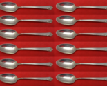 Damask Rose by Oneida Sterling Silver Demitasse Spoon Set 12 pieces 4 1/4&quot; - £201.69 GBP