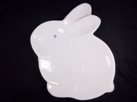 White Bunny Rabbit shaped plate 9x7&quot; EASTER NEW #2 - £10.18 GBP