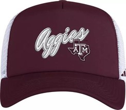 Adidas Men&#39;s Texas A&amp;M Aggies Maroon Foam Trucker Hat - £20.87 GBP