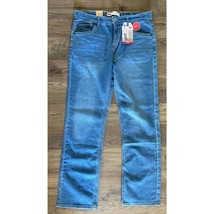 Levi&#39;s 551Z Authentic Straight Jeans Stretch Blue Medium Wash Mens 30x32 20 Reg - £19.29 GBP