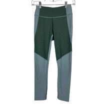 Outdoor Voices Athletic Leggings Womens Size XS Green Colorblock - $19.79