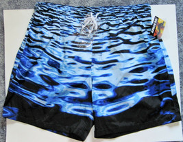 NWT Joe Boxer Swim Bathing Suit Trunks Shorts 4 Pockets Blue Surf Pattern Men M - £23.73 GBP