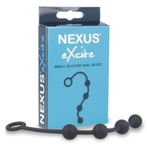 Nexus EXCITE Silicone Anal Beads - Black - £12.43 GBP