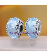 2022 Winter Collection Sterling Silve Moments Winter Blue Snowflake Mura... - £5.85 GBP+
