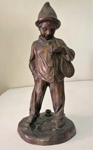 11.6&quot;  Tall Bronze  &quot;Young Street Player&quot;, by G. Demange - Early 20th Century - £104.63 GBP