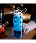 Double wall glass cocktail Sauce Oil Bottle 2 In 1 Vinegar Bottle Condiment - $440.88 MXN
