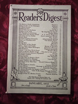 Readers Digest January 1932 Christopher Morley S. Chase Lowell Thomas Ogden Nash - £8.55 GBP