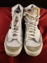 Nike Blazer Vintage White Black Mens Retro Shoes Size 8.5 BQ6806-100 SI 1041 - £70.05 GBP