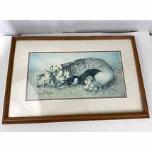 VTG Annette Hartzell Duck with Chicks Signed 257/950 1986 Signed Print Frame - £21.13 GBP