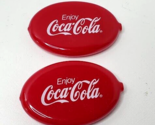 Enjoy Coca Cola 1970s Squeeze Plastic Change Purse Holder lot of 2 NEW o... - $9.85