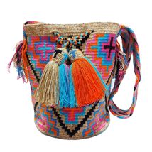 Handmade Wayuu Crochet Tote Bag, Woven Mochila, Colombian Tribal Bag, Be... - $1,735.38 MXN