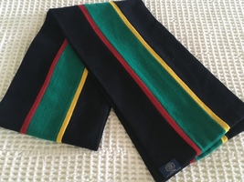GAP Vintage Rugby Stripe Wool Scarf Unisex Made in England 10 x 72 Inches - $15.00