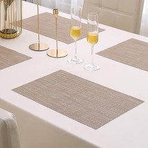 HOKIPO PVC Washable Mats for Dining Table - 45x30 cm Placemats, Set of 4... - £19.45 GBP+