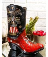 Western Cowboy Patriotic US Flag Liberty Bell Eagle Cowboy Boot Money Pi... - €26,41 EUR
