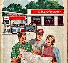 Map Esso Gas Oil New England Highways Road USA 1966 Double Sided 24x34&quot; E46 - $760.08 MXN