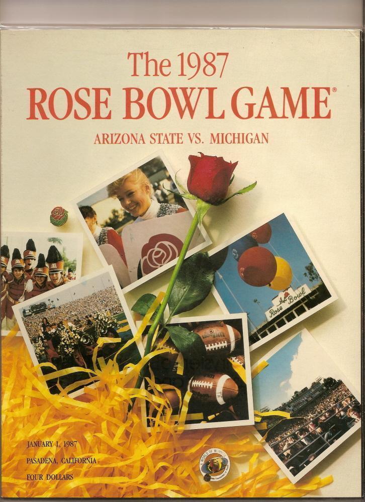 Primary image for 1987 Rose Bowl Game program Arizona State Michigan